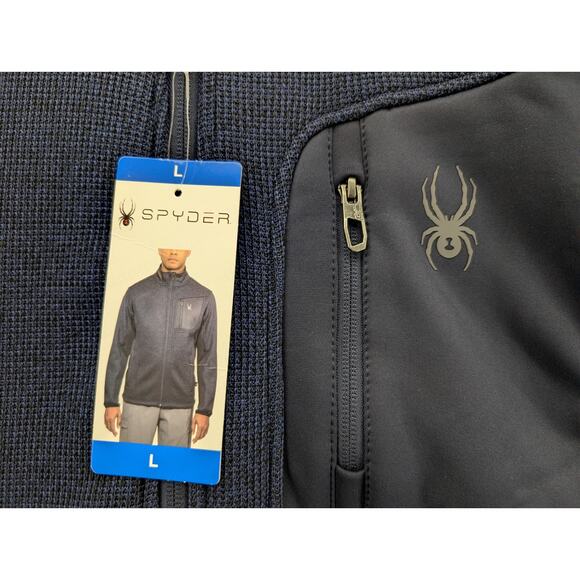 NWT Spyder Men's Full Zip Jacket in Blue size Large - Picture 4 of 7